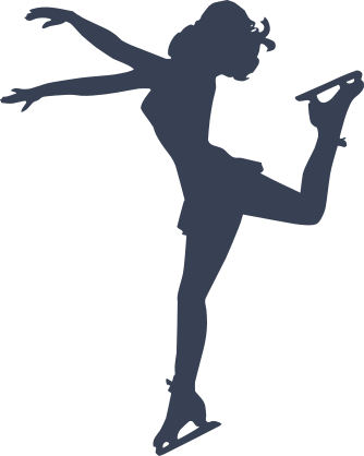 Lovely Ice Skater Skating Sticker