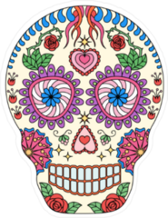 Lovely Sugar Skull Sticker