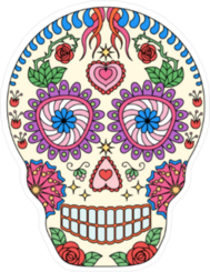 Lovely Sugar Skull Sticker