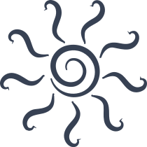 Lovely Swirly Sun Sticker