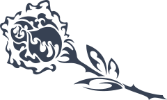 Lovely Tribal Rose Flower Sticker