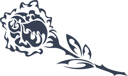 Lovely Tribal Rose Flower Sticker