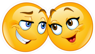 Loving Emoji Couple Sticker
