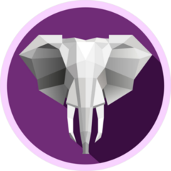 Low Polly Head Of An Elephant Sticker