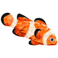 Low Poly Clownfish Sticker