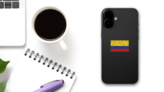 Low Poly Colombia Flag Illustration Sticker on a Phone (New) example