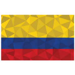 Low Poly Colombia Flag Illustration Sticker