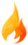 Low Poly Flames Sticker