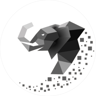 Low Poly Grey Elephant Sticker