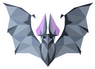 Low Poly Illustration Bat Sticker