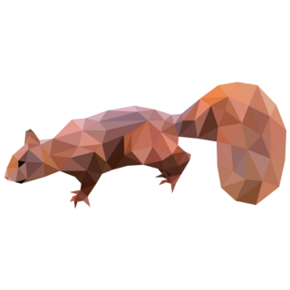 Low Poly Illustration Of Art Squirrel Sticker
