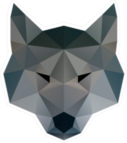 Low Poly Illustration Wolf Sticker