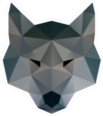 Low Poly Illustration Wolf Sticker
