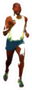 Low Poly Running Man Sticker