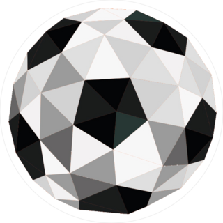 Low Poly Soccer Ball Sticker