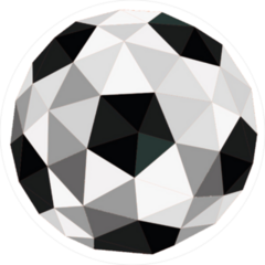 Low Poly Soccer Ball Sticker