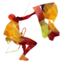 Low Poly Style Rock Climbing Sticker