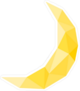 Low Poly Yellow Moon Sticker