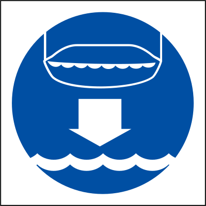 Lower Lifeboat Sign Sticker
