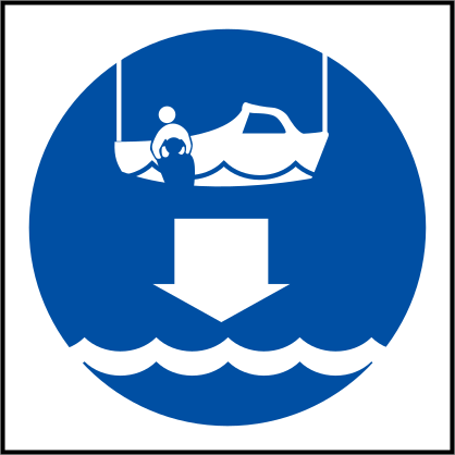 Lower Rescue Boat Sign Sticker