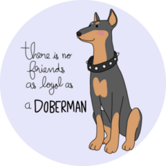 Loyal As A Doberman Sticker