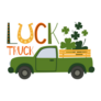 Luck Truck Loaded With Shamrocks Sticker