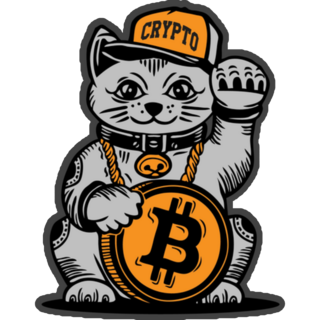 Lucky Cat Bitcoin Sticker