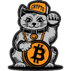 Lucky Cat Bitcoin Sticker