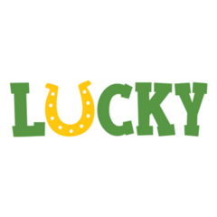 Lucky Horseshoe St. Patricks Day Sticker