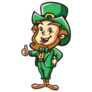 Lucky Leprechaun Giving a Thumbs Up Sticker
