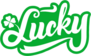 Lucky Text Shamrock Sticker