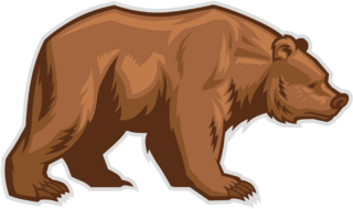 Lumbering Brown Bear Sticker