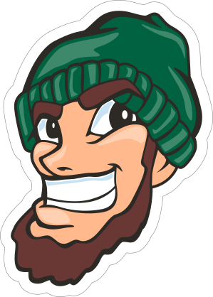 Lumberjack Mascot Sticker
