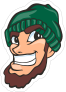 Lumberjack Mascot Sticker