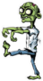 Lurching Cartoon Zombie Sticker