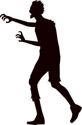 Lurching Zombie Sticker