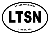 Lutsen Mountains Oval Sticker