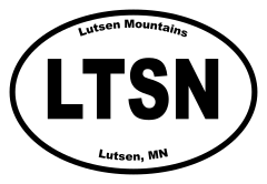 Lutsen Mountains Oval Sticker