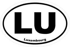 Luxembourg LU Oval Sticker