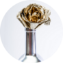 Luxury Wine Metallic Steel Bottle Floral Sticker
