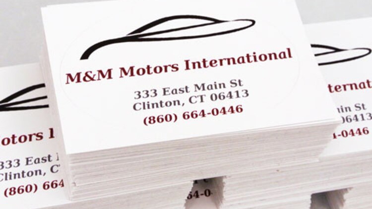 M & M Motors International Custom Rectangle Stickers