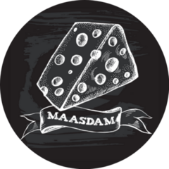 Maasdam Cheese Blackboard Sticker