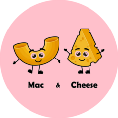Mac And Cheese Characters Sticker