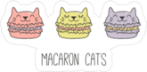 Macaron Cats Sticker