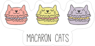 Macaron Cats Sticker