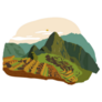 Machu Picchu, Peru Illustration Sticker