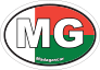 Madagascar Mg Flag Oval Sticker