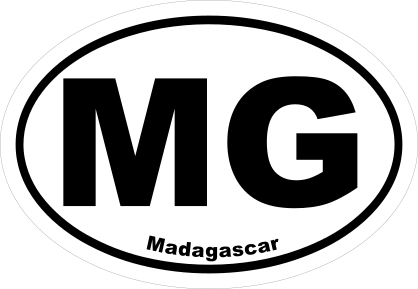 Madagascar Mg Oval Sticker