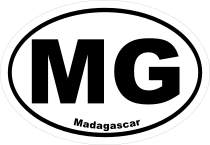Madagascar Mg Oval Sticker