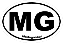 Madagascar Mg Oval Sticker